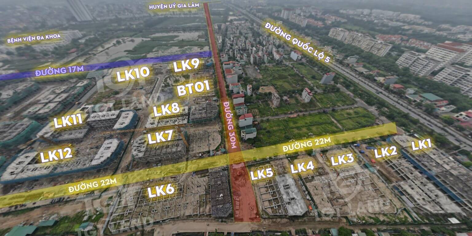Hình ảnh thực tế các lô Shophouse và liền kề