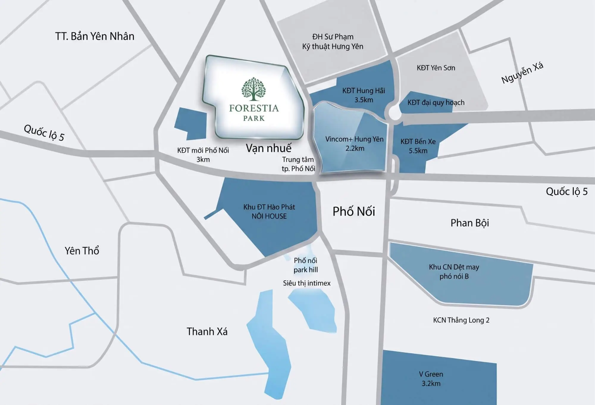 Vị trí đắc địa của Forestia Park tại Phố Nối - Hưng Yên Vị trí đắc địa của Forestia Park tại Phố Nối - Hưng Yên